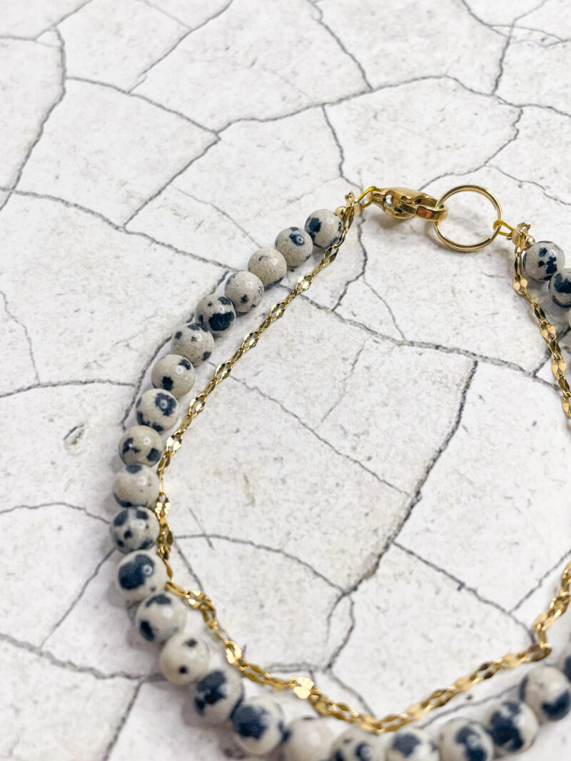 Bracelet Protection - Jaspe dalmatien – Image 3