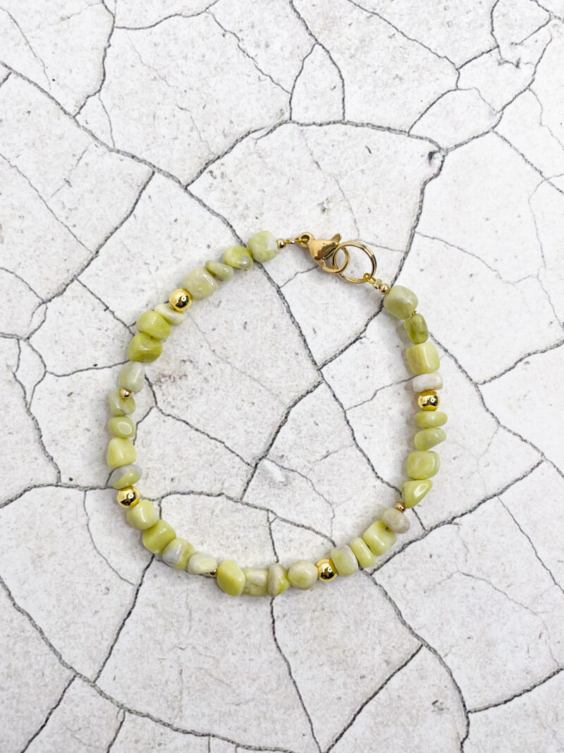 Bracelet Paix - Jade citron