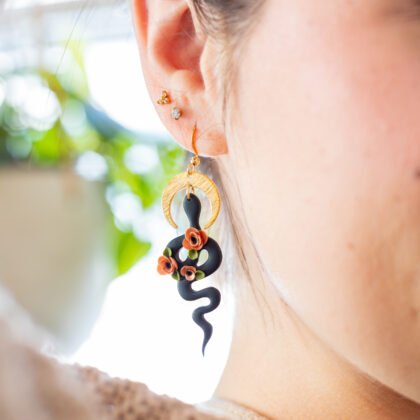 Boucles Serpents fleuris