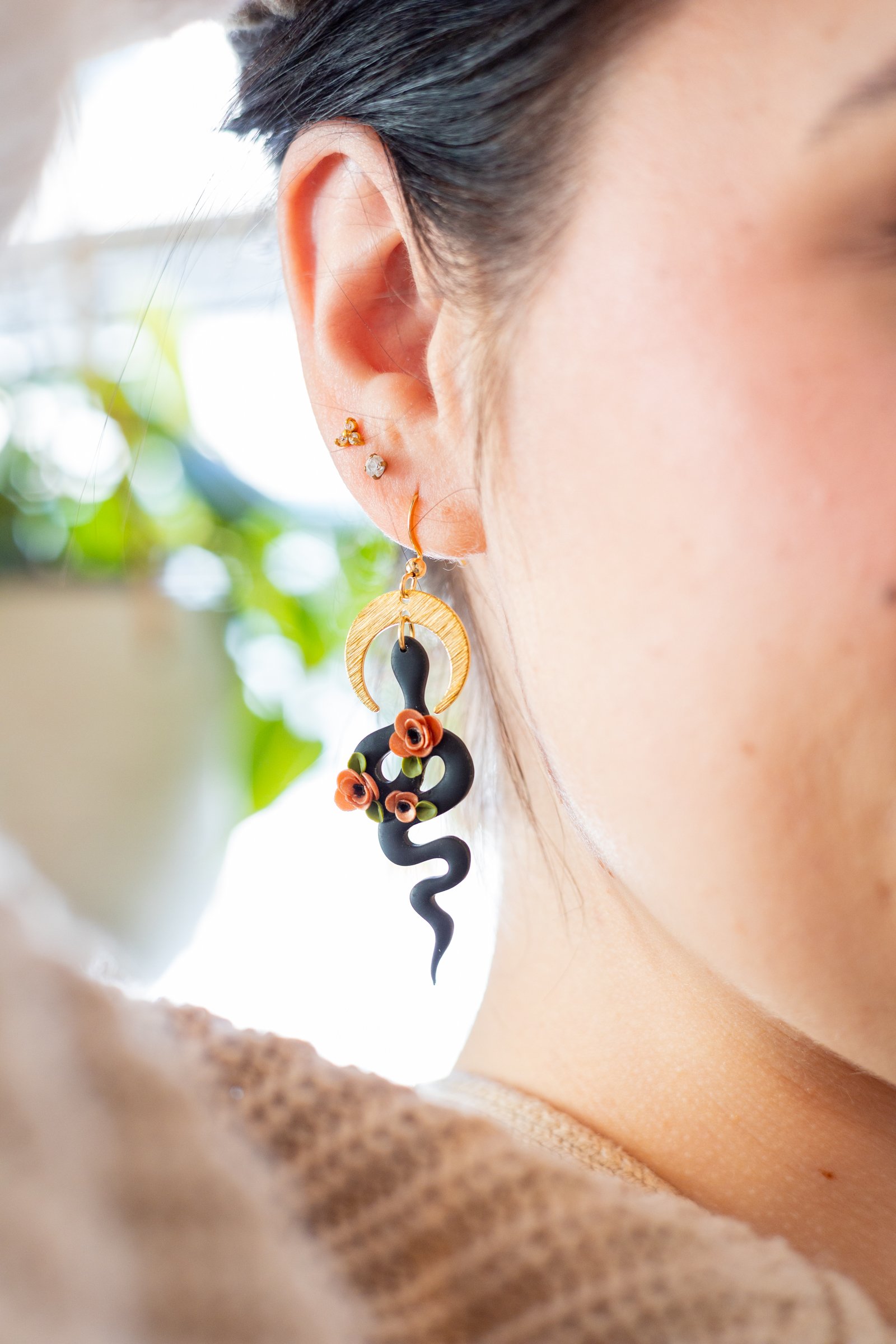 Boucles Serpents fleuris