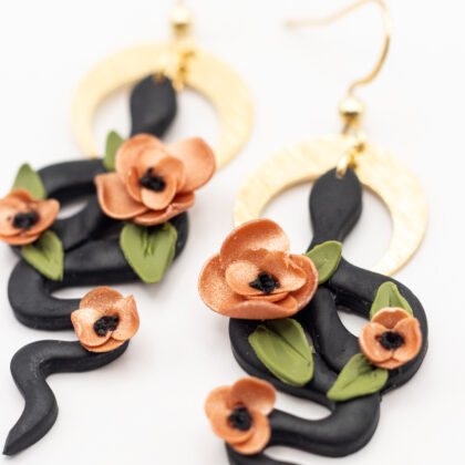 Boucles Serpent fleuri