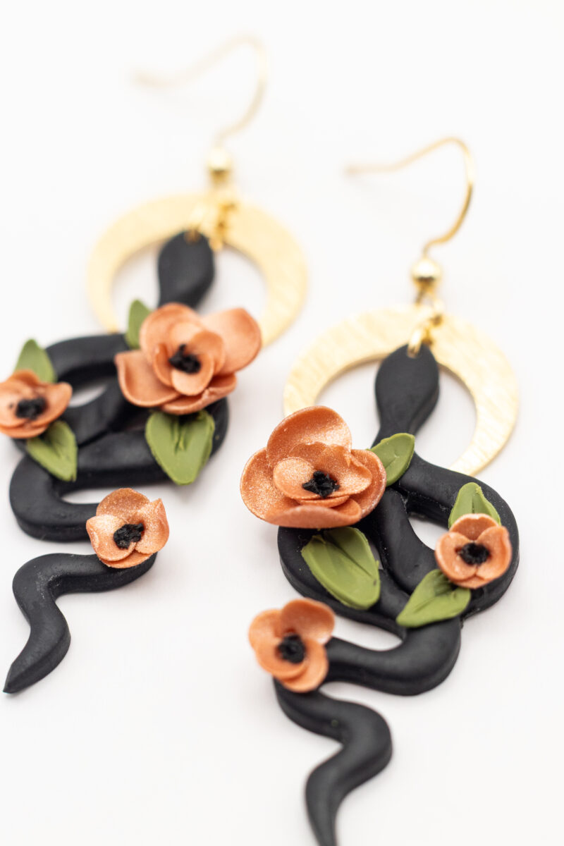 Boucles Serpent fleuri