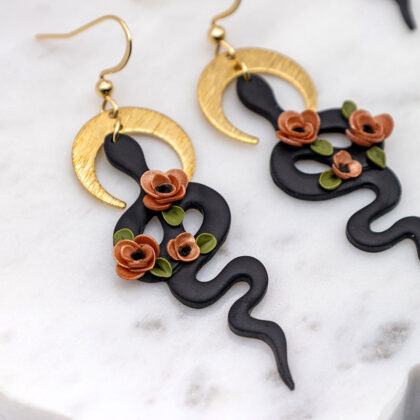 Boucles Serpent fleuri