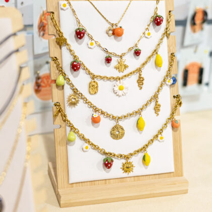 Collier charms fruits personnalisable